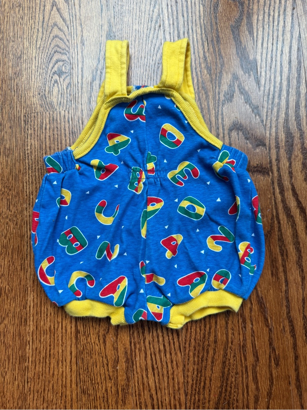 Vintage Bright Blue & Yellow Printed Baby Romper 0-3 Months - Picture 5 of 7